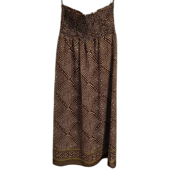 MSK Dresses & Skirts - MSK Dillard's 12 Brown Maxi Tank Dress Lined Forest Coquette Dainty Romantic
